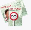 Einladung Begrenzungsschild 50 Foto