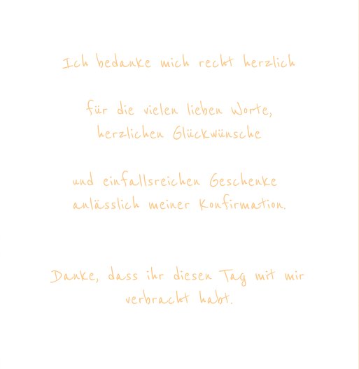 Ansicht 6 - Konfirmation Dankeskarte Angle