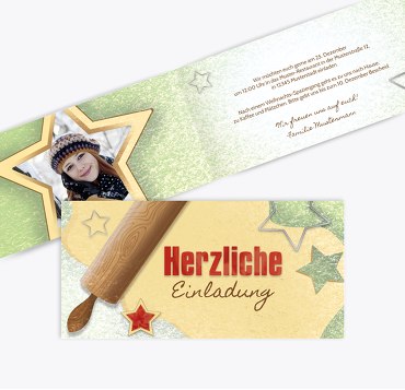 Foto Einladung Plätzchenteig