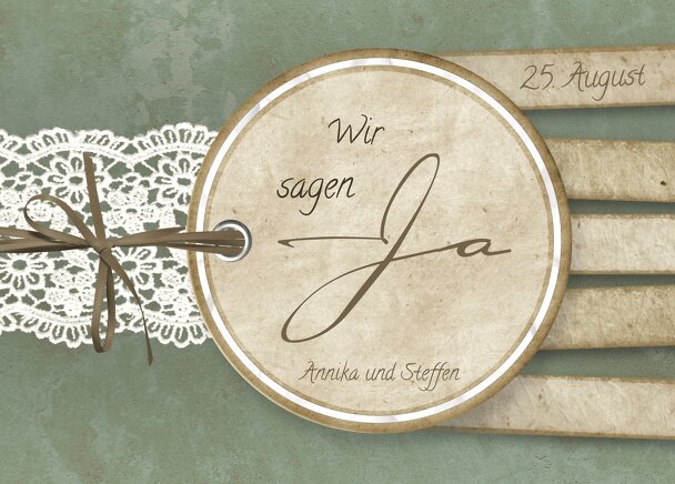 Ansicht 2 - Antwortkarte Vintage Lace