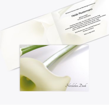 Dankeskarte Calla quer
