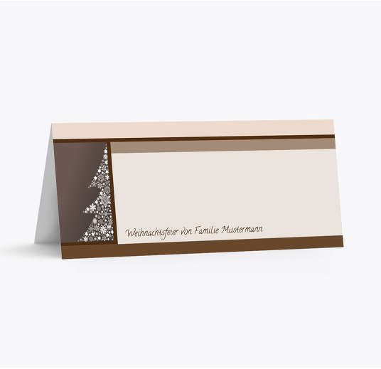 Tischkarte classic Braun 100x44mm