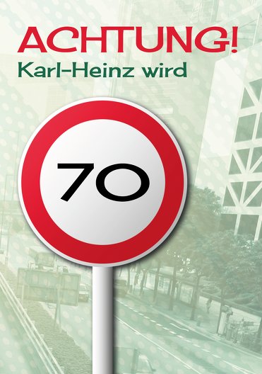 Ansicht 3 - Einladung Begrenzungsschild 70 Foto