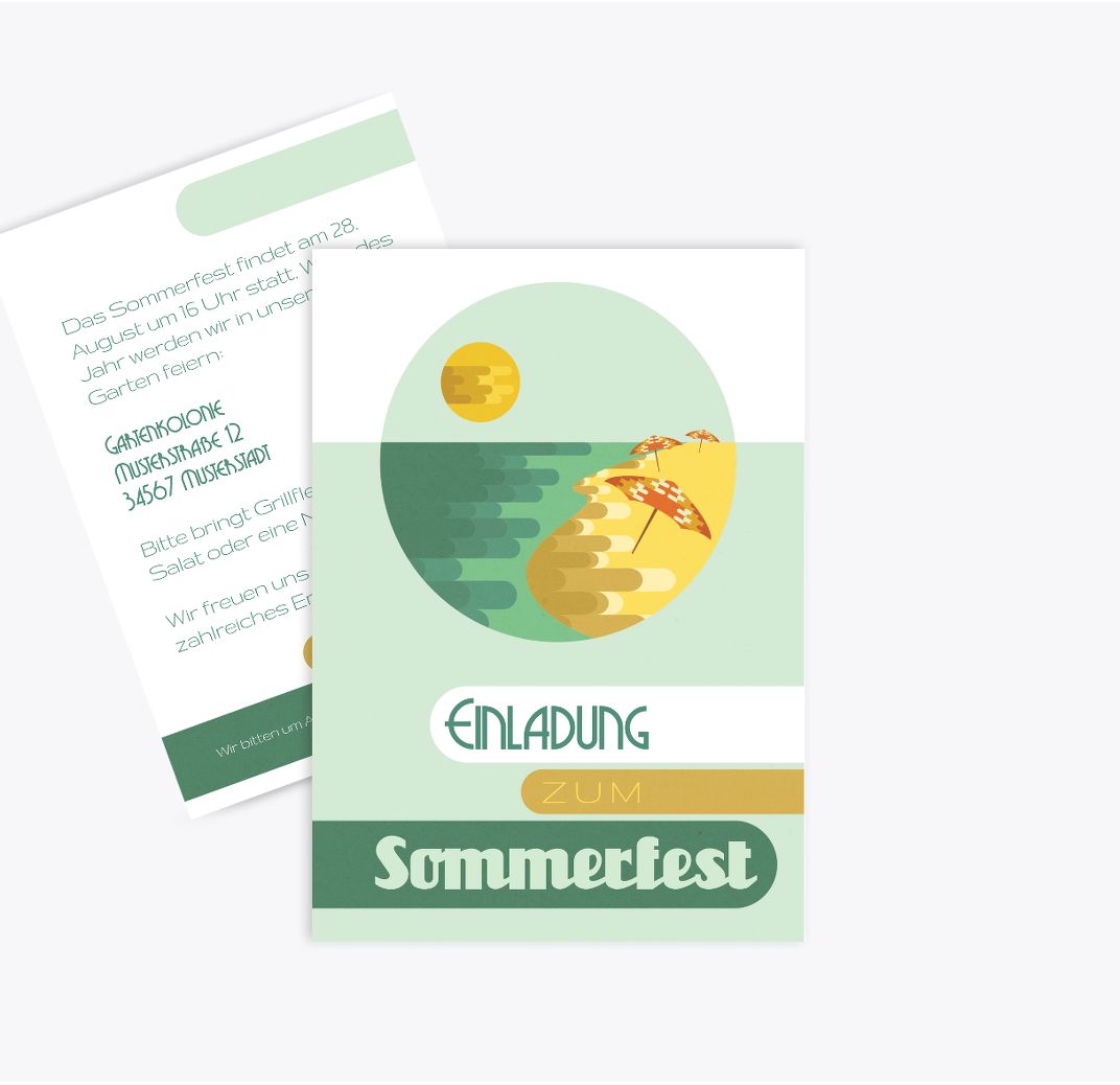 Einladung zum Sommerfest Kreative Vorlagen selbst gestalten!