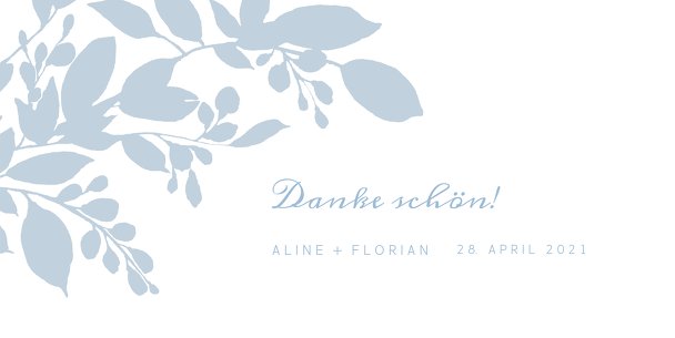 Ansicht 3 - Hochzeit Dankeskarte Blauregen