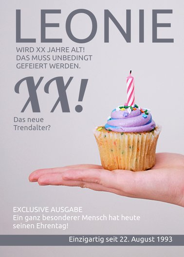 Ansicht 2 - Glückwunschkarte zum Geburtstag Magazin