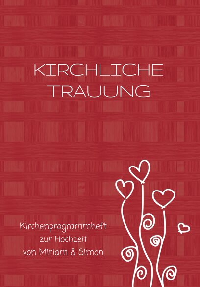 Ansicht 3 - Hochzeit Kirchenheft Umschlag Liebestraum