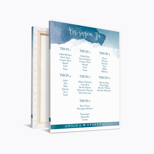 Sitzplan Aquarell MattBlauDunkler 400x600mm