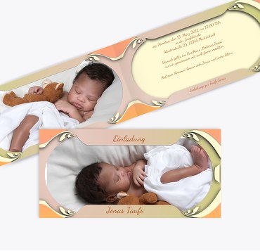 Taufkarte Long Frame