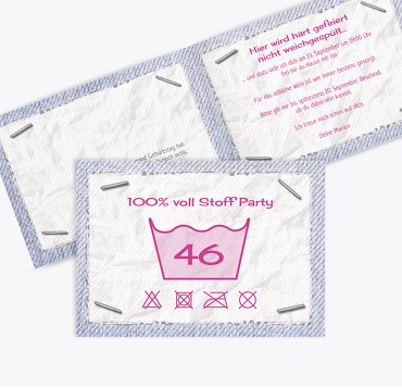 Einladungskarte Waschzettel