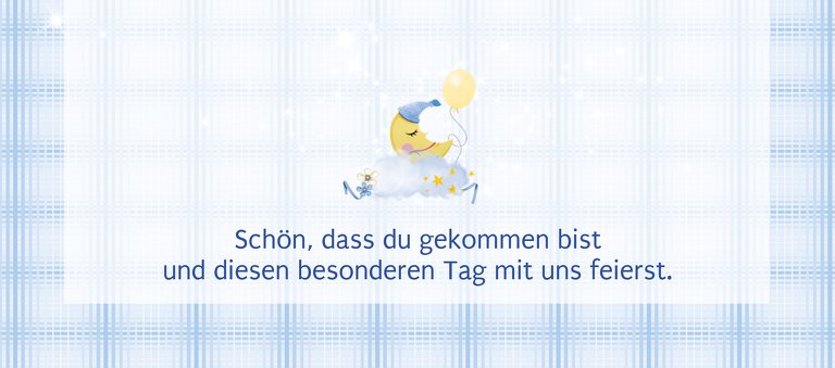 Ansicht 2 - Taufe Tischkarte Mond