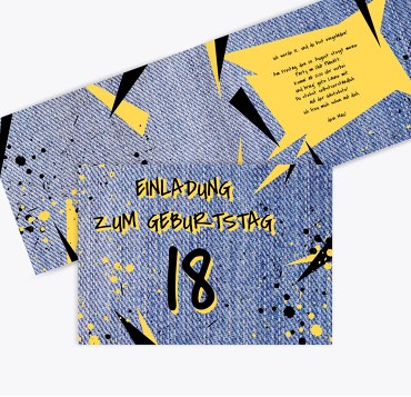 Geburtstagseinladung Jeans Style 18