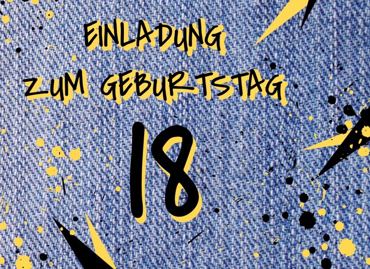 Ansicht 3 - Geburtstagseinladung Jeans Style 18