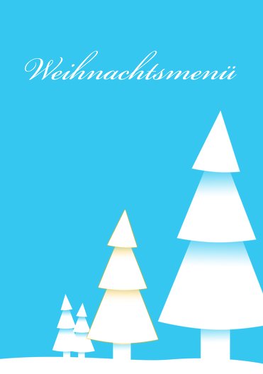 Ansicht 3 - Menükarte Winterlandschaft