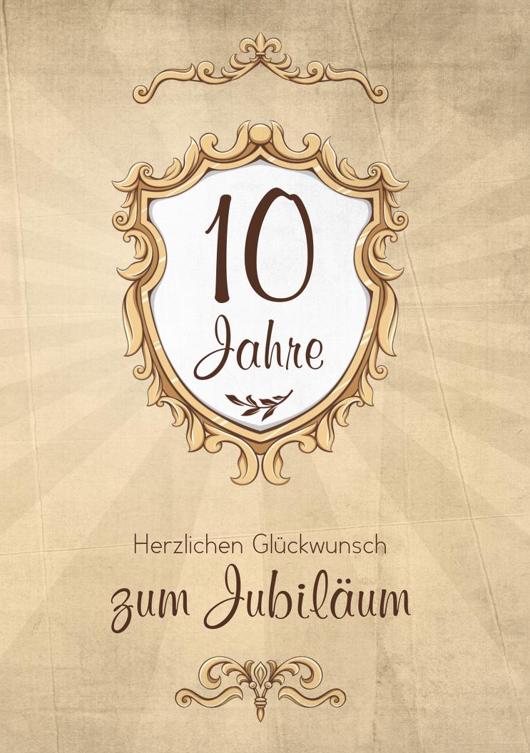 Jubilaumskarte Retro Wappen Selbst Gestalten