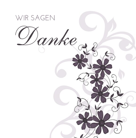 Ansicht 4 - Hochzeit Dankeskarte Ranke