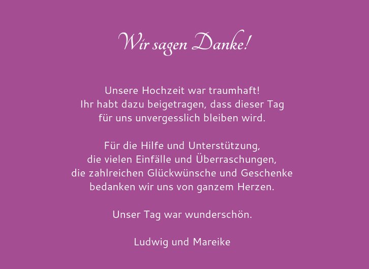 Ansicht 5 - Hochzeit Dankeskarte Eheglück