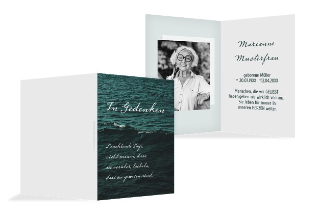 Sterbebilder Mit Foto Text Selbst Gestalten