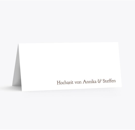 Hochzeit Tischkarte Ringe DunkelMattRot 100x44mm