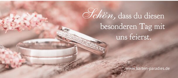 Ansicht 2 - Hochzeit Tischkarte Ringe