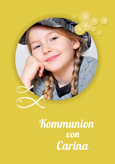Ansicht 3 - Kommunionskarte Star