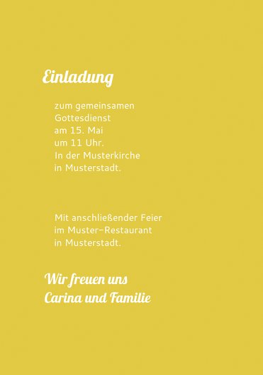 Ansicht 5 - Kommunionskarte Star