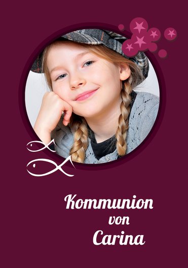 Ansicht 3 - Kommunionskarte Star