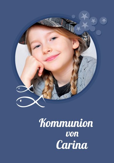 Ansicht 3 - Kommunionskarte Star