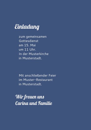 Ansicht 5 - Kommunionskarte Star