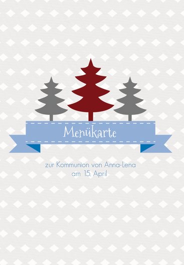 Ansicht 3 - Menükarte Tannenbaum Banner