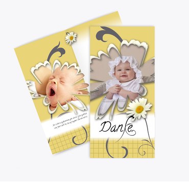 Taufe Dankeskarte Margeriten