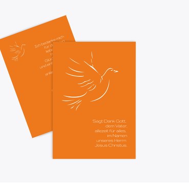 Firmung Dankeskarte Pigeon