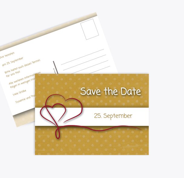 Save-the-Date Gepunktet