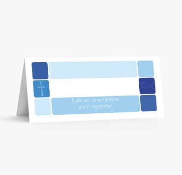 Taufe Tischkarte Kästchen