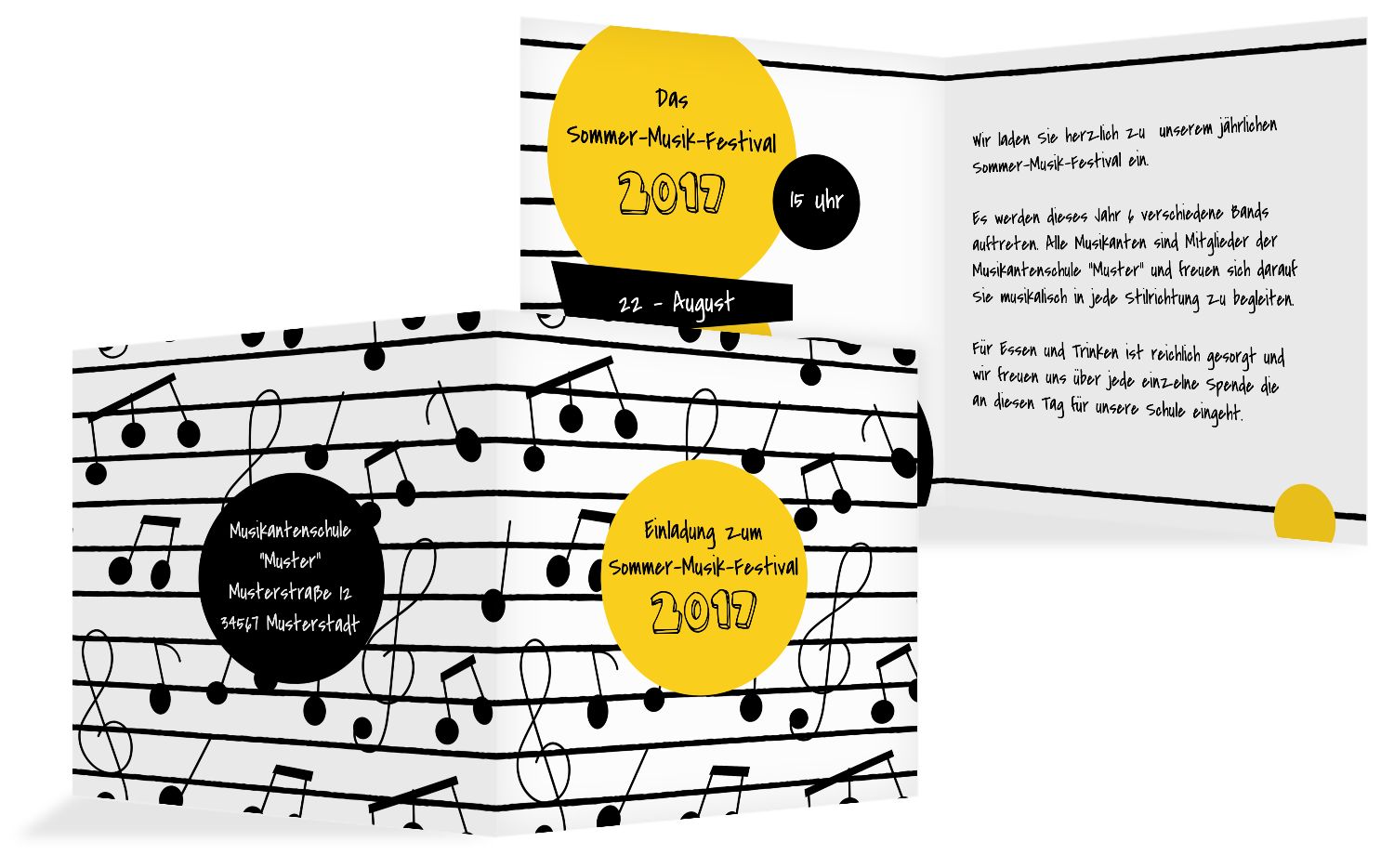 Einladung Sommerfest Musiknoten Selbst Gestalten Einladung Sommerfest Musiknoten Selbst Gestalten
