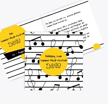 Einladung Sommerfest Musiknoten