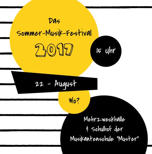 Ansicht 4 - Einladung Sommerfest Musiknoten