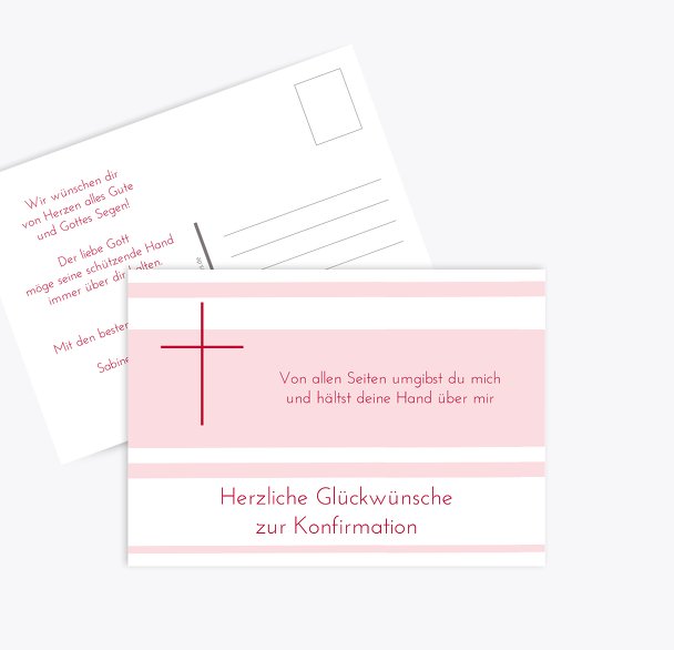 Glückwunschkarte zur Konfirmation Kreuz