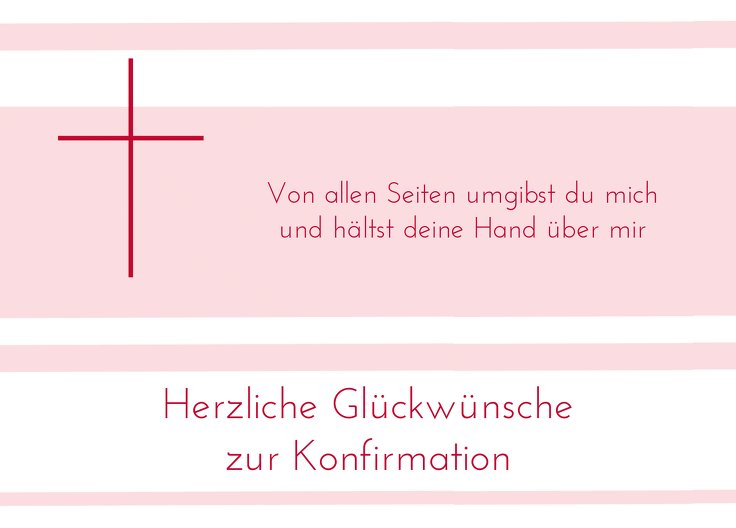 Ansicht 2 - Glückwunschkarte zur Konfirmation Kreuz