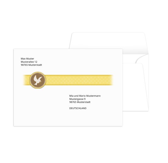 Umschlag Flügelschlag KräftigHellGelb 161x114mm