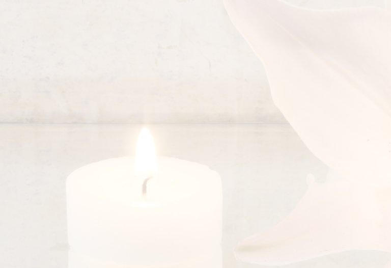Ansicht 4 - Trauerkarte Kerze und Blume quer