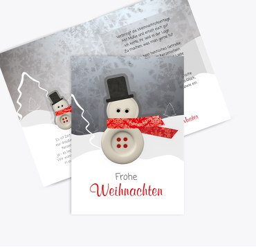 Grußkarte Knopfmännchen