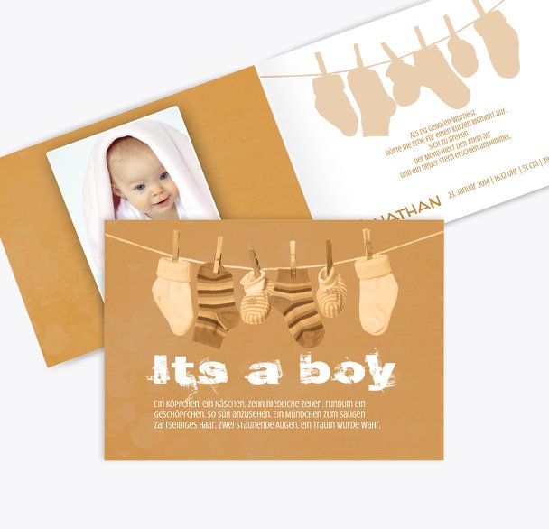Geburtskarte It's a boy