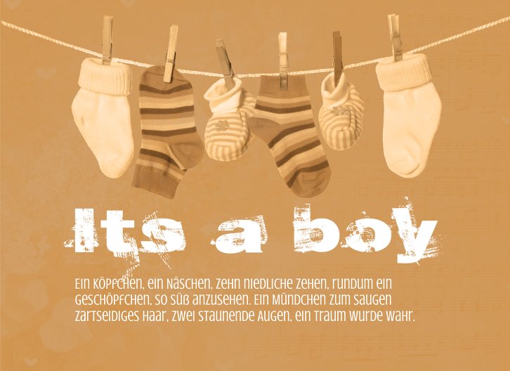 Ansicht 3 - Geburtskarte It's a boy