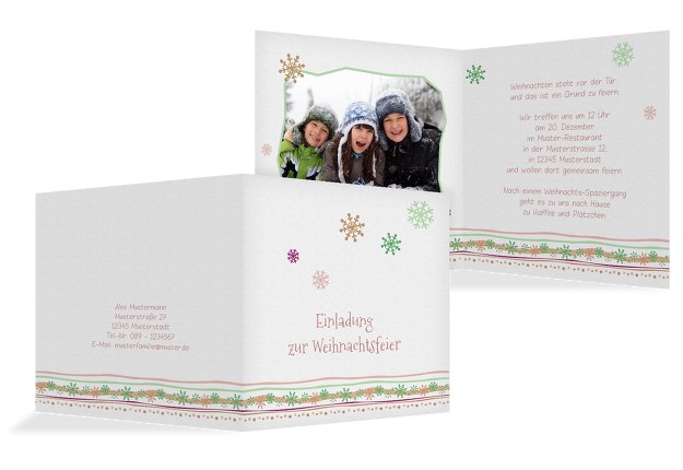 Weihnachtseinladungen Gestalten Hochwertig Vielseitig