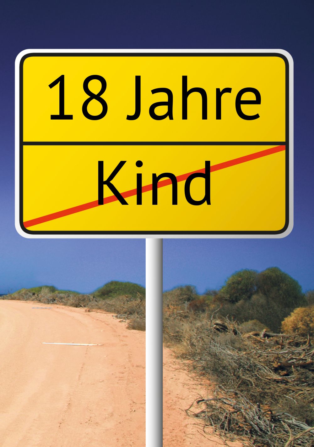 Karte zum Geburtstag Straßenschild 18 selbst gestalten!