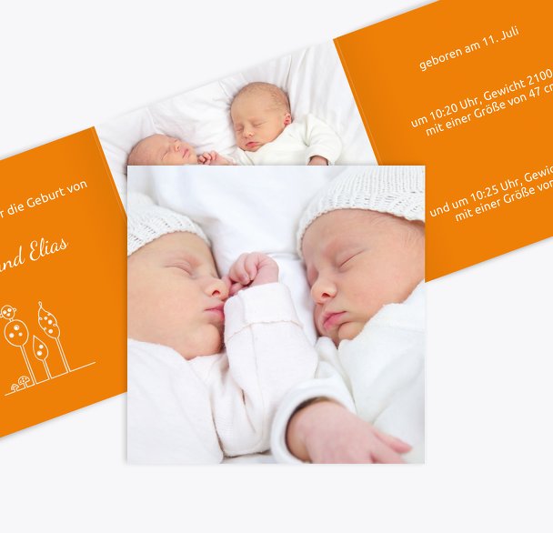 Babykarte Zwillinge Easy