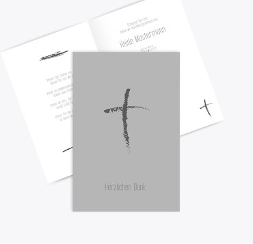 Dankeskarte Kreidekreuz