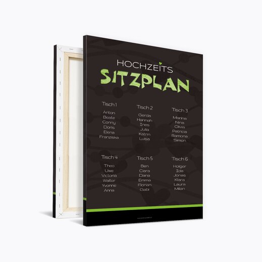 Sitzplan wilde Herzen Grasgruen 400x600mm