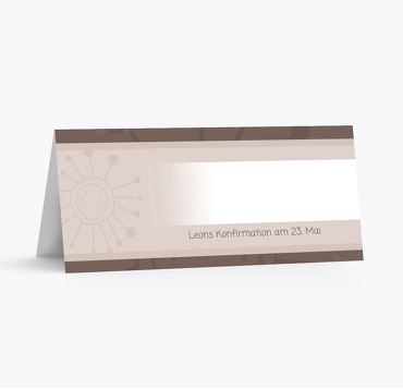 Tischkarte Konfirmation Blumen